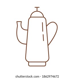 tea pot line style icon vector illustration design