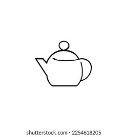 Tea Pot Line Style Icon Design