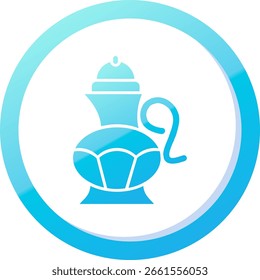 Diseño de icono de Vector de línea de tetera