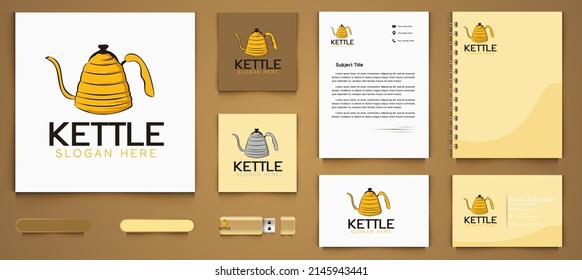 tea pot logo and business branding template Designs Inspiration Isolated on White Background