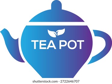 Diseño del logotipo de la olla de té. Icono de la casa de té Vector. Icono de la cafetería Vector