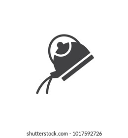 Tea pot pouring water icon vector, filled flat sign, solid pictogram isolated on white. Kettle symbol, logo illustration.