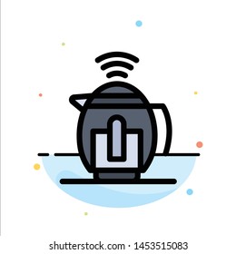 Tea, Pot, Service, Technology Abstract Flat Color Icon Template