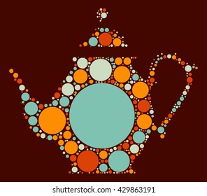  tea pot shape vector design by color point