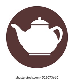 tea pot silhouette isolated icon