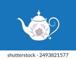 Tea pot vector art illustration 