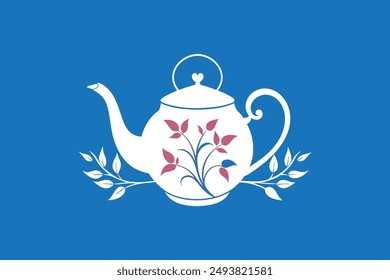 Tea pot vector art illustration 