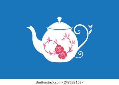 Tea pot vector art illustration 