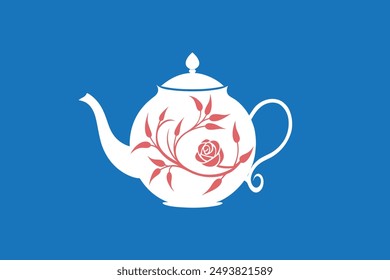 Tea pot vector art illustration 