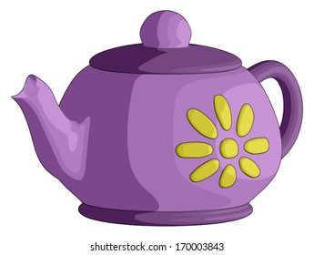 Tea Pot -  Vector Artwork (isolated on white background).