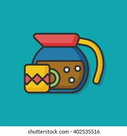 tea pot vector icon