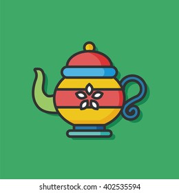 tea pot vector icon