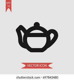 Tea pot vector icon, illustration symbol

