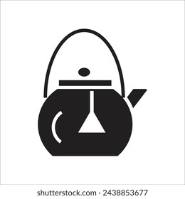 tea pot vector icon line template