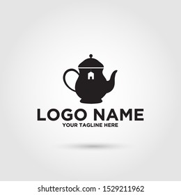 Tea pot vector icon logo illustration vector - Vector