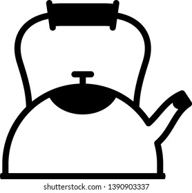 Tea pot vector, icon, symbol. Vector illustration. Vector illustration isolated on white background.
