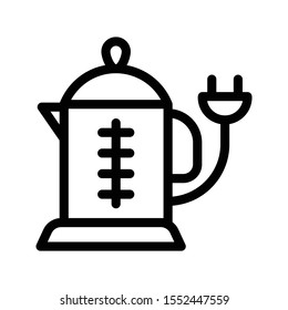 tea pot vector thin line icon