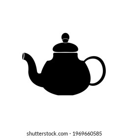 The tea pot is very convenient and beautiful. Vector image.