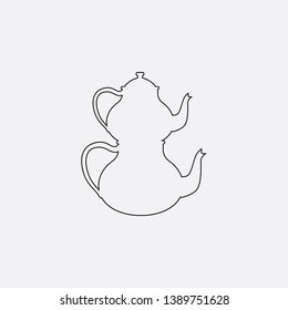 tea pots icon sign signifier vector