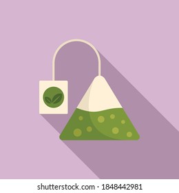 Tea pyramide icon. Flat illustration of tea pyramide vector icon for web design