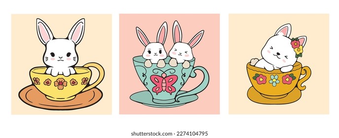 Tea with Rabbit Easter Lovely