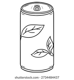 tea ready to drink illustration hand drawn outline vector