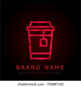 Tea red chromium metallic logo