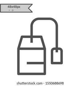 Tea Related Vector Line Icons. Linear style icon. flat design element. Editable stroke. 48x48 Pixel Perfect.
