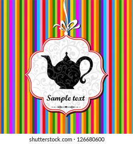 Tea. Restaurant menu design.  Vector illustration.