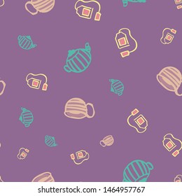 tea row seamless pattern design. perfect for homeware and textiles