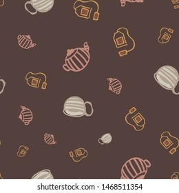 tea row seamless pattern design. perfect for homeware and textiles