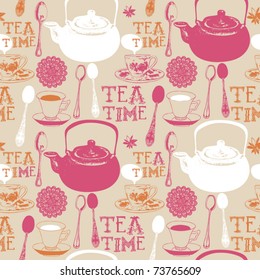 tea seamless background