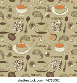 tea seamless background