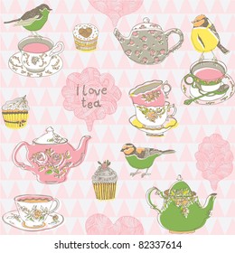 tea seamless background