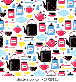 Tea seamless pattern 