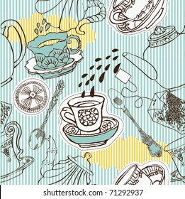 tea seamless pattern