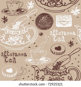 tea seamless pattern