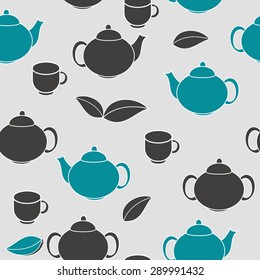 Tea Seamless Pattern Background Vector Illustration