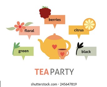 tea, selection of tea flavors