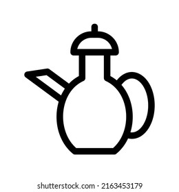 tea set icon or logo isolated sign symbol vector illustration - high quality black style vector icons
