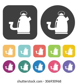 Tea set icons set. Vector Illustration eps10
