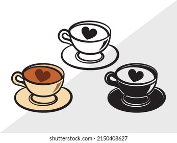 Tea Set Printable Vector Illustration Stock Vector (royalty Free 