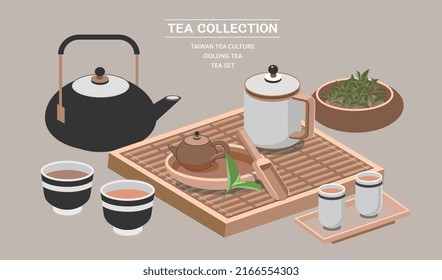 tea set, Taiwan tea culture, Religious culture, tea, Chinese tea, digital drawing, vectors, traditional food