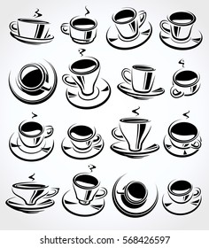 Tea set. Vector