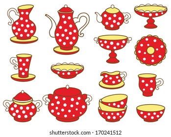 tea set (vector illustration) 