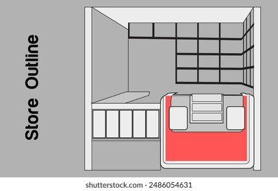 Tea Shop, Coffee retail, outlet outline shopping store