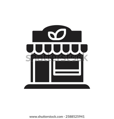 Tea Shop Filled Icon Vector Illustration