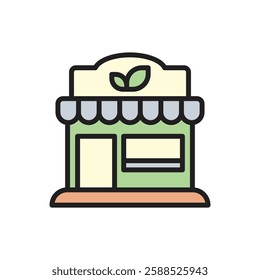 Tea Shop Icon Vector Illustration