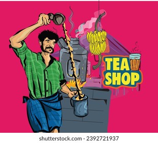 Teeshop kerala Vektorgrafik