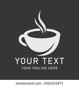 Logo de la tienda de té, logotipo de la taza